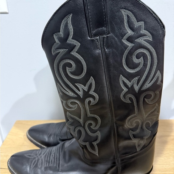 Justin London Boots Men's sz 11 D Black Leather Western Rodeo Style 1409 Classic - Picture 1 of 10